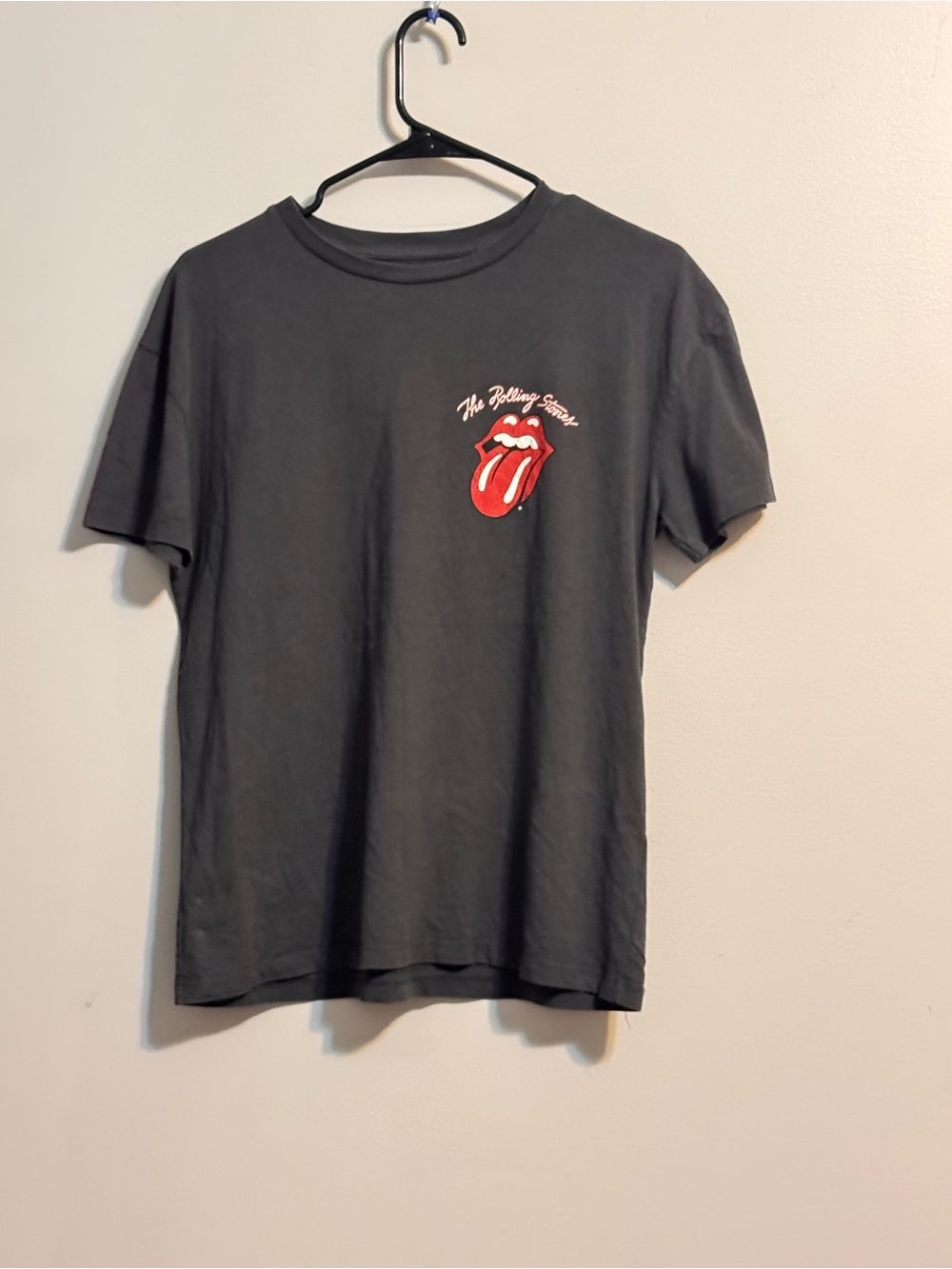 Pull&Bear Black Rolling Stones Logo‎ Tee